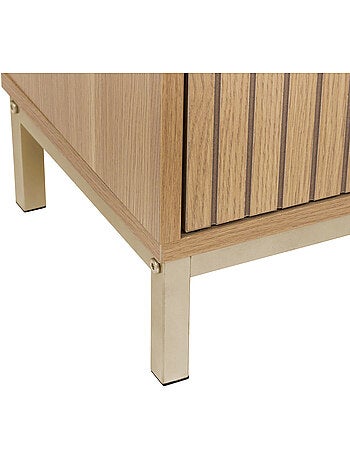 Meuble sous vasque bois rainuré tasso