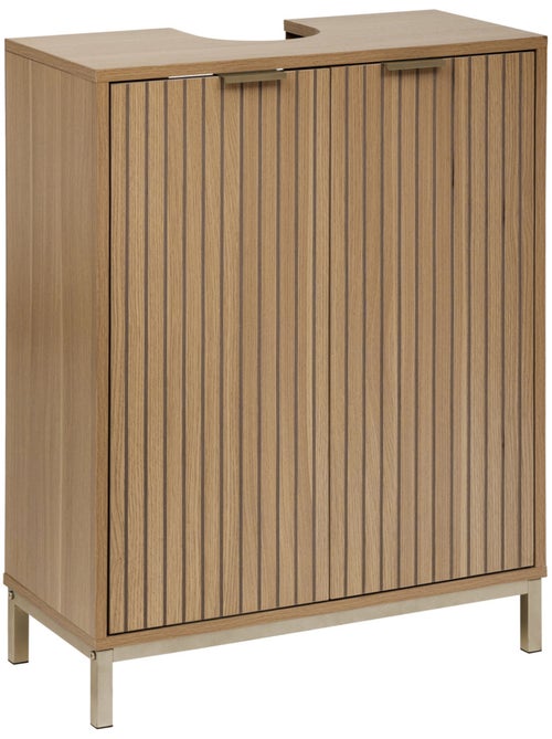 Meuble sous vasque bois rainuré TASSO - Kiabi