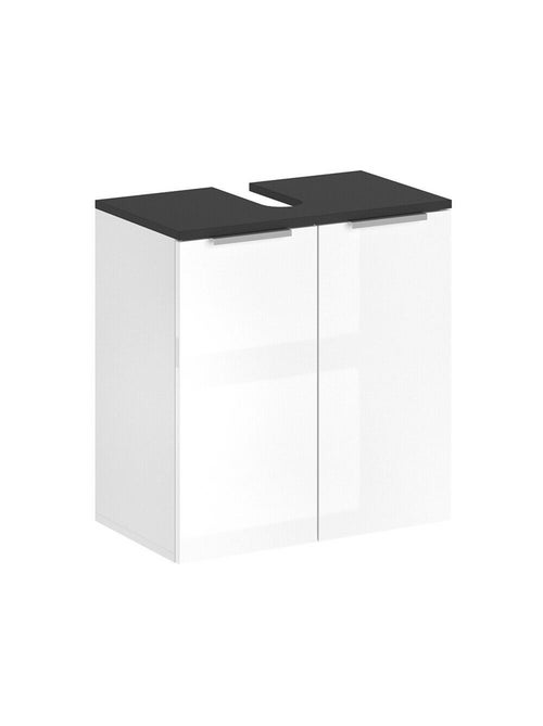 Meuble sous vasque design Samy - L. 56 x H. 60 cm - Blanc - Kiabi