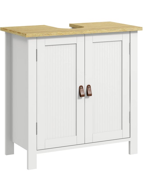 Meuble sous-vasque sur pied 2 portes étagère réglable - Kiabi