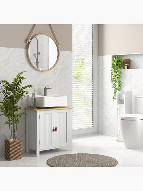 Meuble sous-vasque sur pied 2 portes étagère réglable - Kiabi