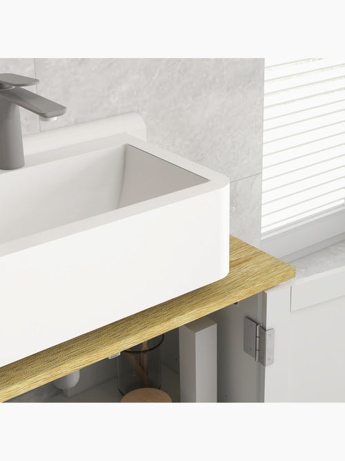 Meuble sous-vasque sur pied 2 portes étagère réglable - Kiabi