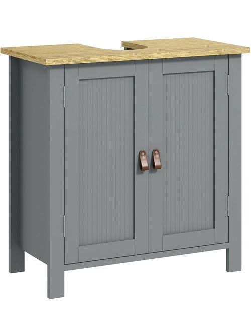Meuble sous-vasque sur pied 2 portes étagère réglable - Kiabi
