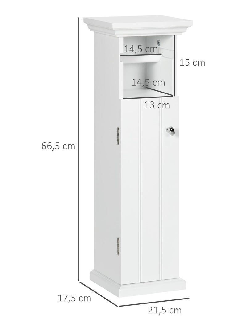 Meuble WC - porte, support papier - blanc Blanc Blanc - Kiabi