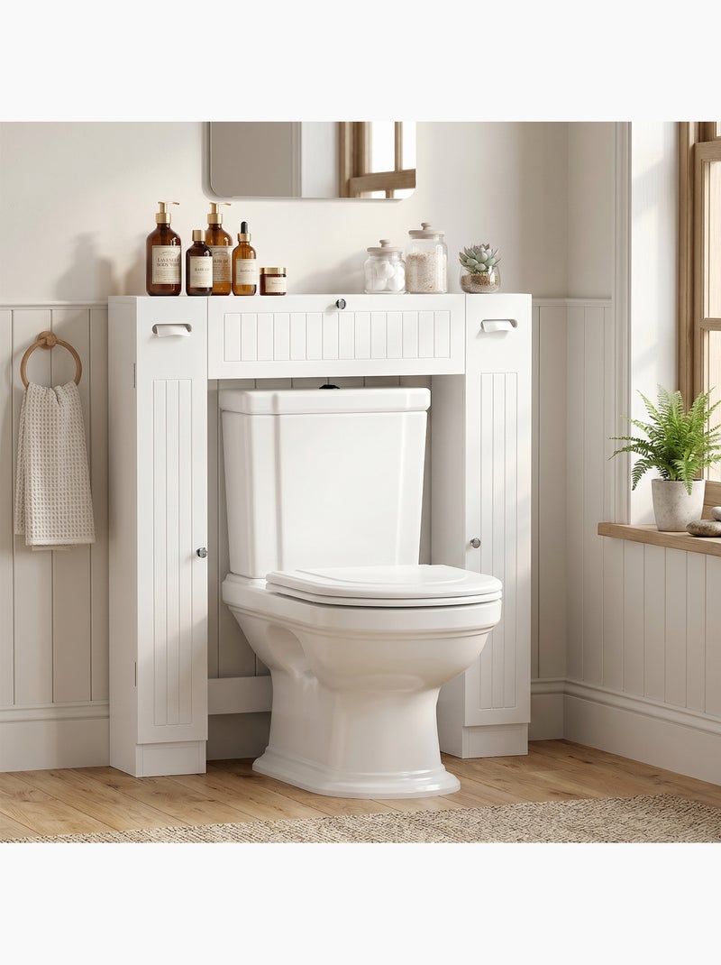 Meuble wc dessus de toilette multi-rangement blanc Blanc Blanc - Kiabi