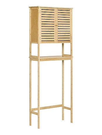 Meuble WC meuble dessus toilettes style cosy bambou