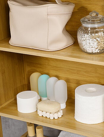 Meuble WC meuble dessus toilettes style cosy bambou