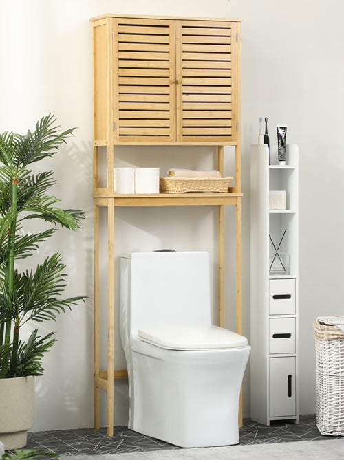 Meuble WC meuble dessus toilettes style cosy bambou - Kiabi