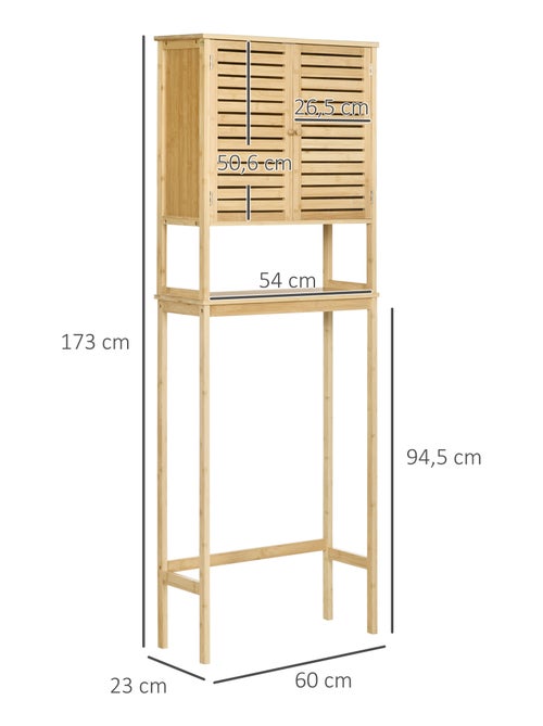 Meuble WC meuble dessus toilettes style cosy bambou - Kiabi