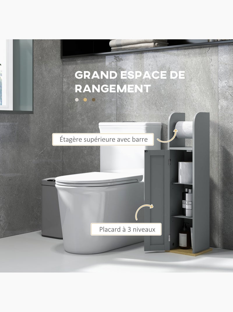 Meuble wc support papier toilette - porte-papier toilette Gris - Kiabi