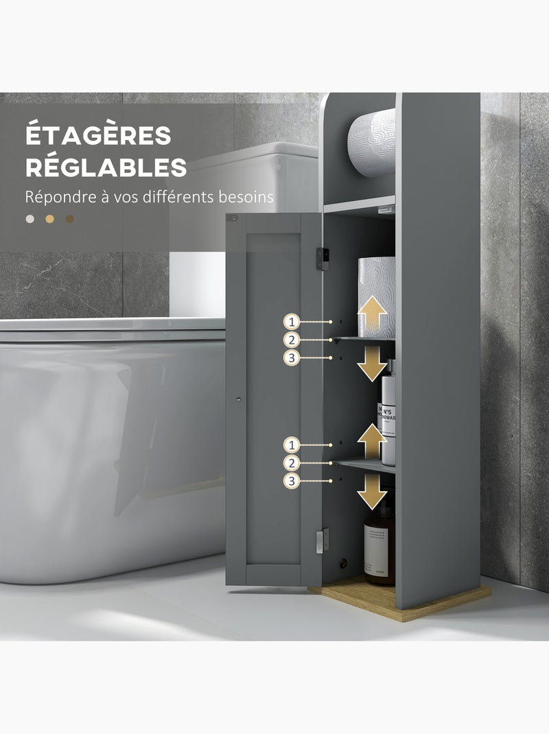Meuble wc support papier toilette - porte-papier toilette Gris - Kiabi