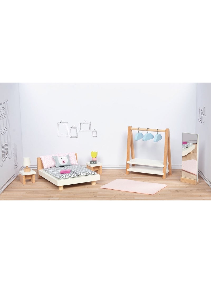 Meubles poupées miniatures Chambre Beige - Kiabi