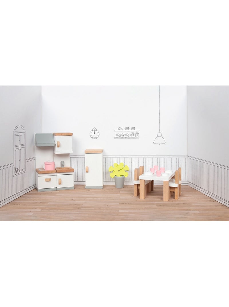 Meubles poupées miniatures Cuisine Beige - Kiabi