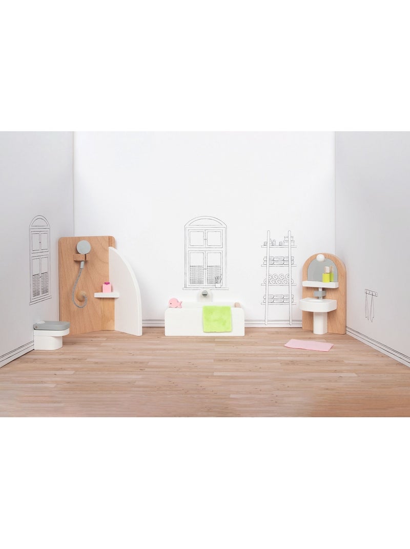 Meubles poupées miniatures Salle de bain Beige - Kiabi