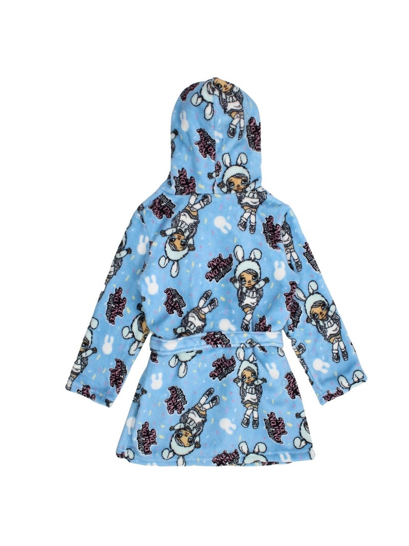 Mga entertainment - peignoir à capuche imprimé avec ceinture Bleu - Kiabi