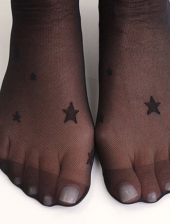 Mi-bas à motifs fantaisie Style