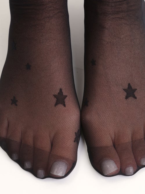 Mi-bas à motifs fantaisie Style - Kiabi