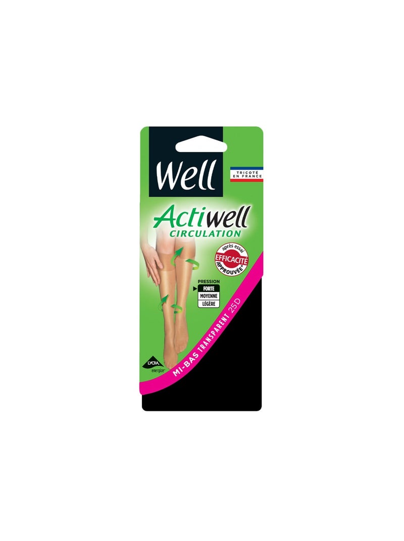 Mi-bas ACTIWELL Noir - Kiabi