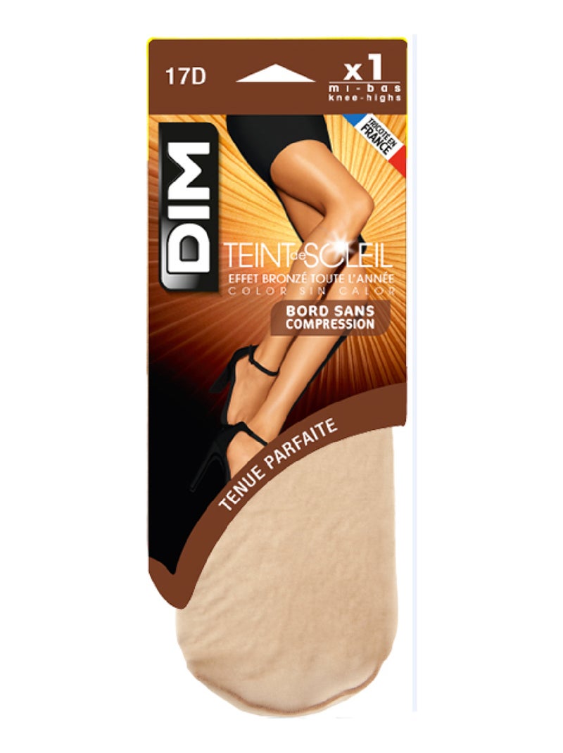 Mi-Bas Bord Sans Compression - 17D Eté Teint Soleil Beige argile - Kiabi