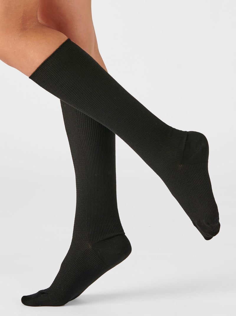 Mi-bas de maintien mixtes Thermolactyl - Damart Noir - Kiabi