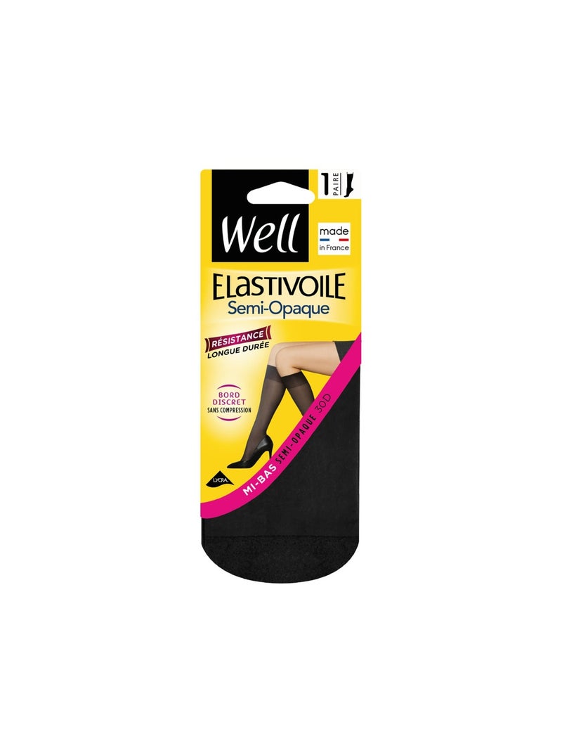Mi-bas ELASTIVOILE Noir - Kiabi