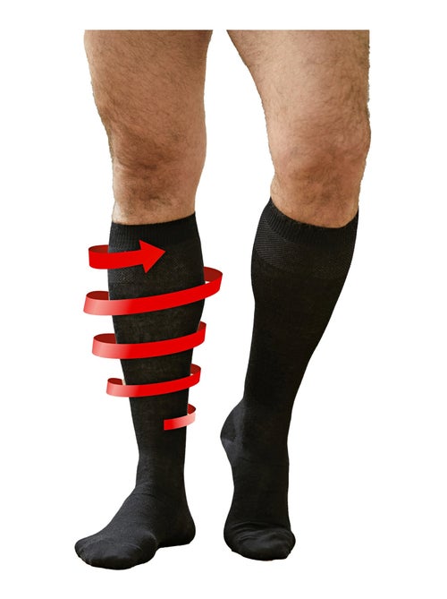 Mi-bas jambes lourdes à effet massant - Kiabi
