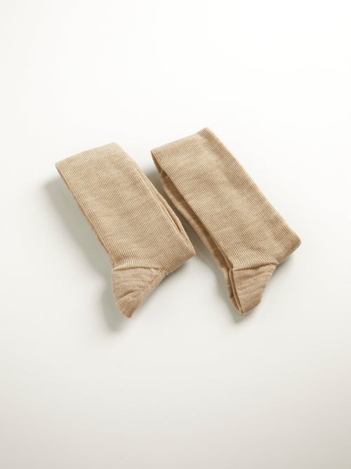 Mi-bas sans compression chauds - lot de 2 paires - Afibel - Kiabi