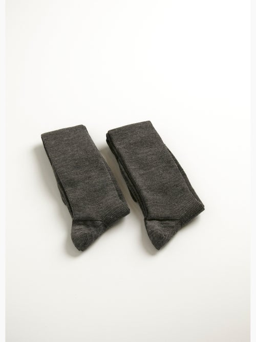 Mi-bas sans compression chauds - lot de 2 paires - Afibel - Kiabi