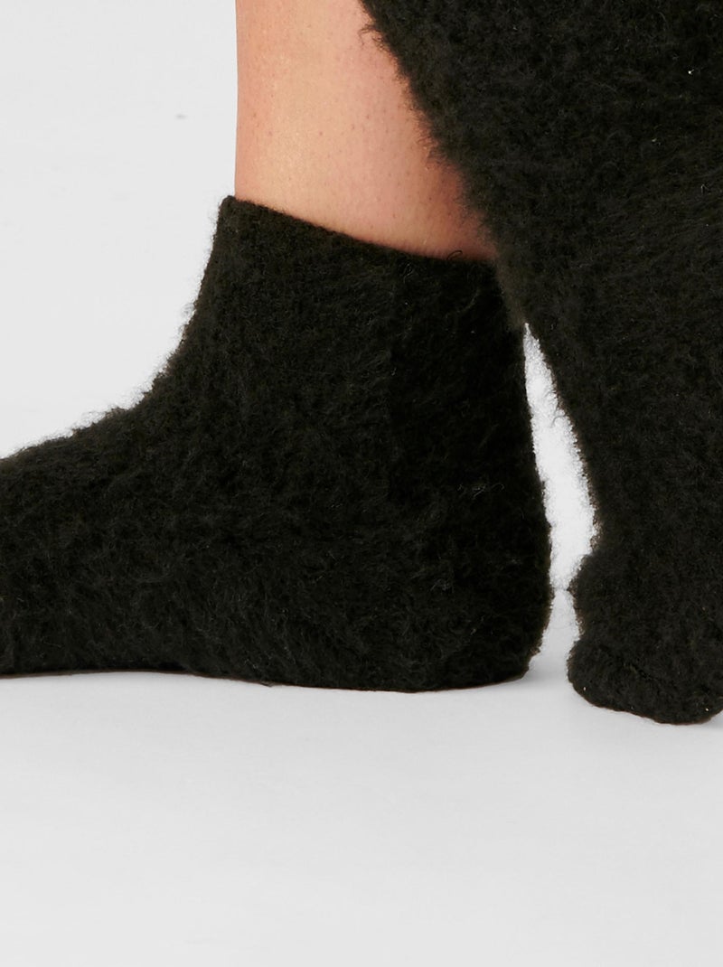 Mi-chaussettes de lit réversibles et mixtes Thermolactyl. - Damart Noir - Kiabi