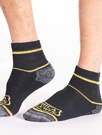 Kiabi Homme - Lot de 3 paires de chaussettes côtelées - LOTBLACK