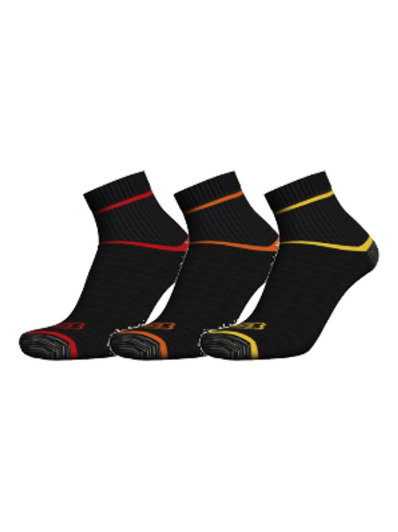 Mi-chaussettes de travail renforcées, lot de 3 SOCKMN  'Rica Lewis' Noir - Kiabi