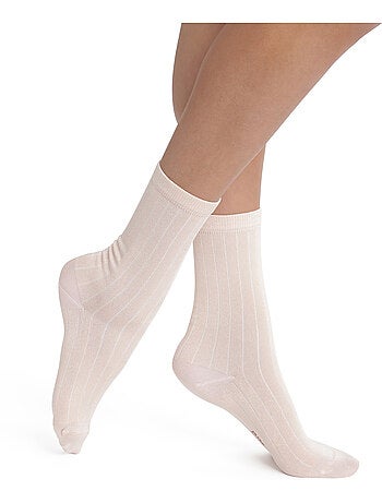 Mi-chaussettes effet satiné mode