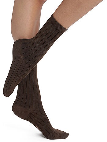 Mi-chaussettes effet satiné Mode