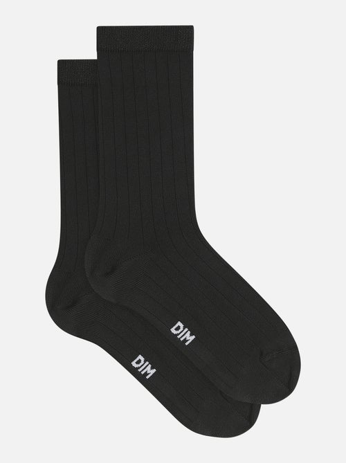 Mi-chaussettes effet satiné Mode - Kiabi