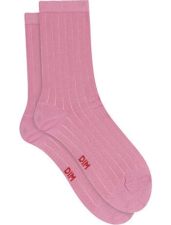 Mi-chaussettes effet satiné mode