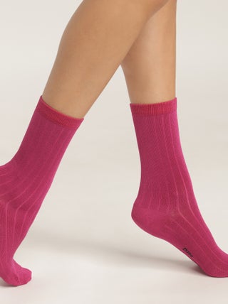 Mi-chaussettes effet satiné Mode
