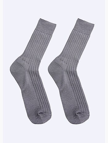 Mi-chaussettes laine intérieur coton - lot de 2 paires - AFIBEL
