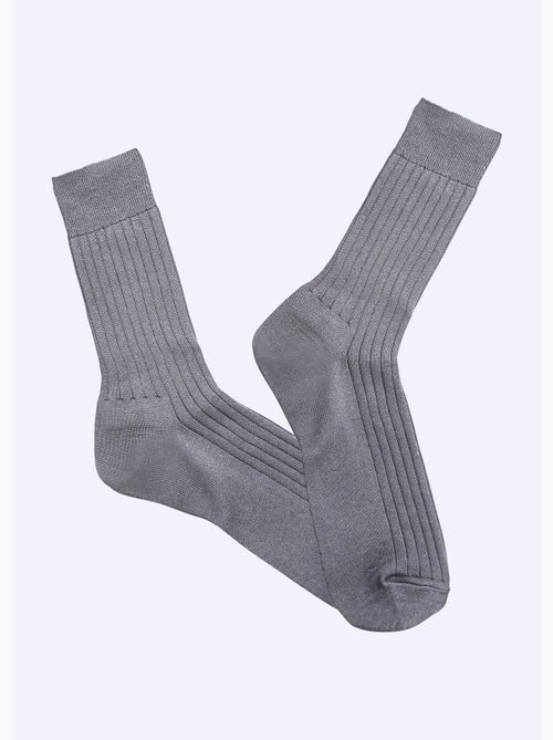 Mi-chaussettes laine intérieur coton - lot de 2 paires - AFIBEL - Kiabi