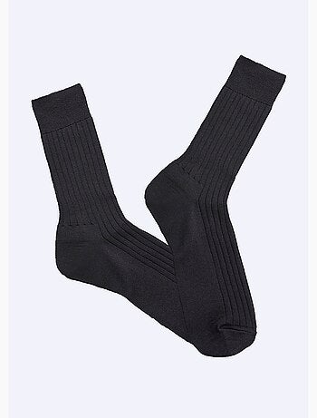 Mi-chaussettes laine intérieur coton - lot de 2 paires - AFIBEL