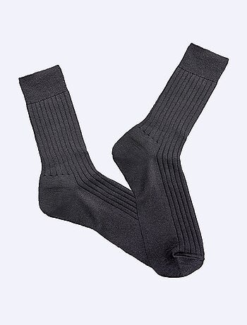 Mi-chaussettes laine intérieur coton - lot de 2 paires