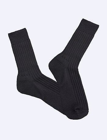 Mi-chaussettes laine intérieur coton - lot de 2 paires