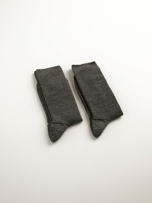 Mi-chaussettes sans compression chauds - lot de 2 paires - Kiabi