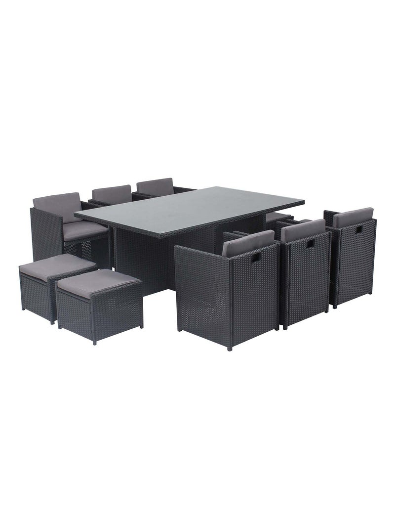 Miami 10 noir/gris + housse de protection Gris - Kiabi