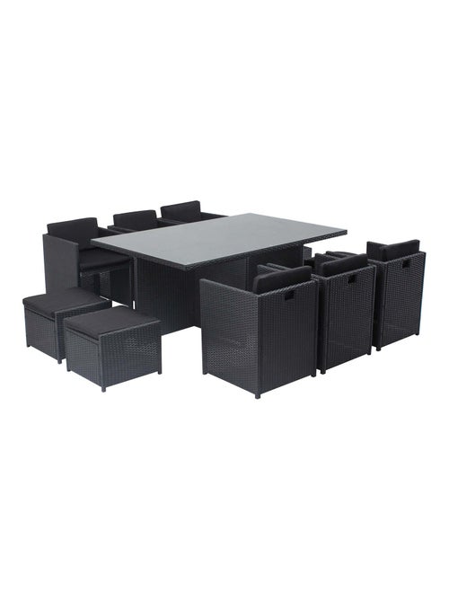 Miami 10 noir/noir + housse de protection - Kiabi