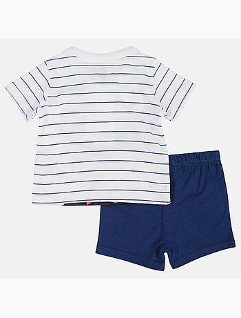 Mickey - T-shirt manches courtes avec col chemise boutonné et short