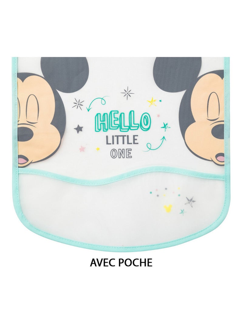 Mickey Bavoirs 1er âge impermeable Blanc - Kiabi