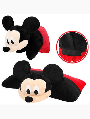 Mickey coussin 2-en-1 en peluche douce et veloutée