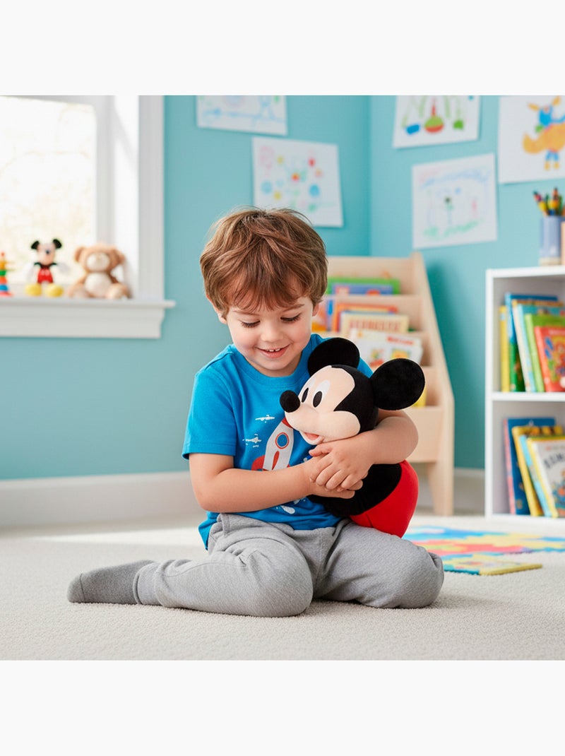 Mickey coussin 2-en-1 en peluche douce et veloutée Noir - Kiabi