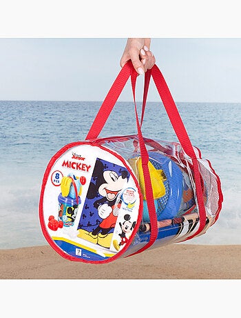 Mickey ensemble seau de plage avec accessoires serviette et sac