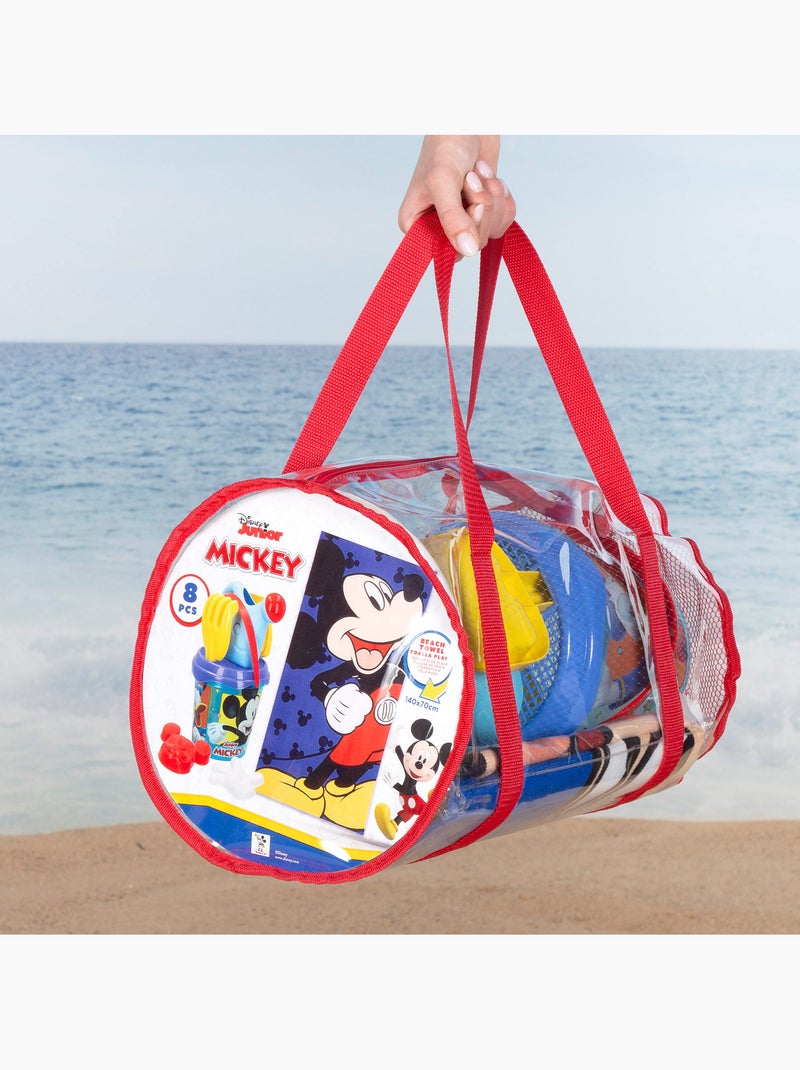 Mickey ensemble seau de plage avec accessoires serviette et sac N/A - Kiabi